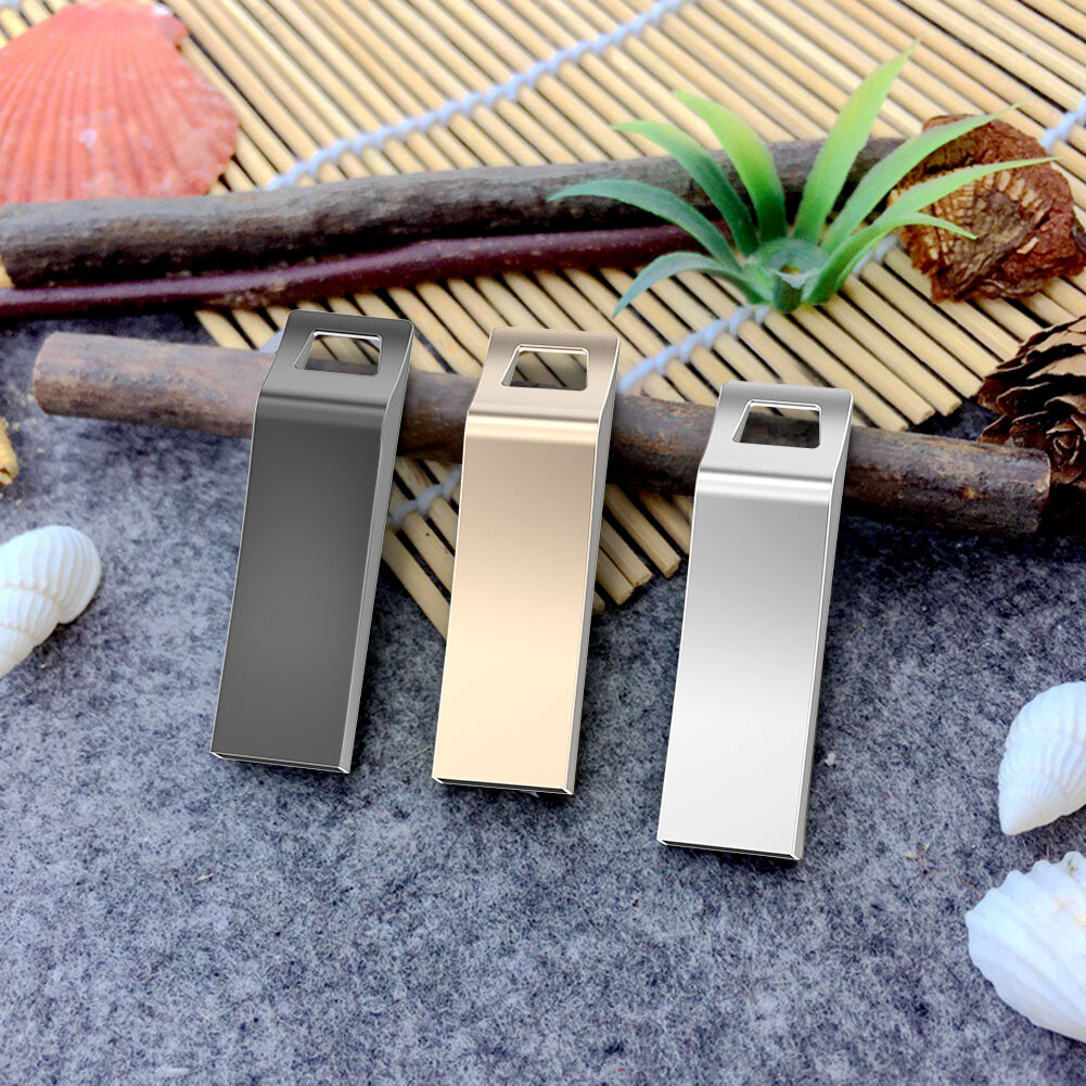 Kootion USB 2.0 2Pcs 32GB Metal Waterproof Flash Drives Memory Stick Gold+Silver