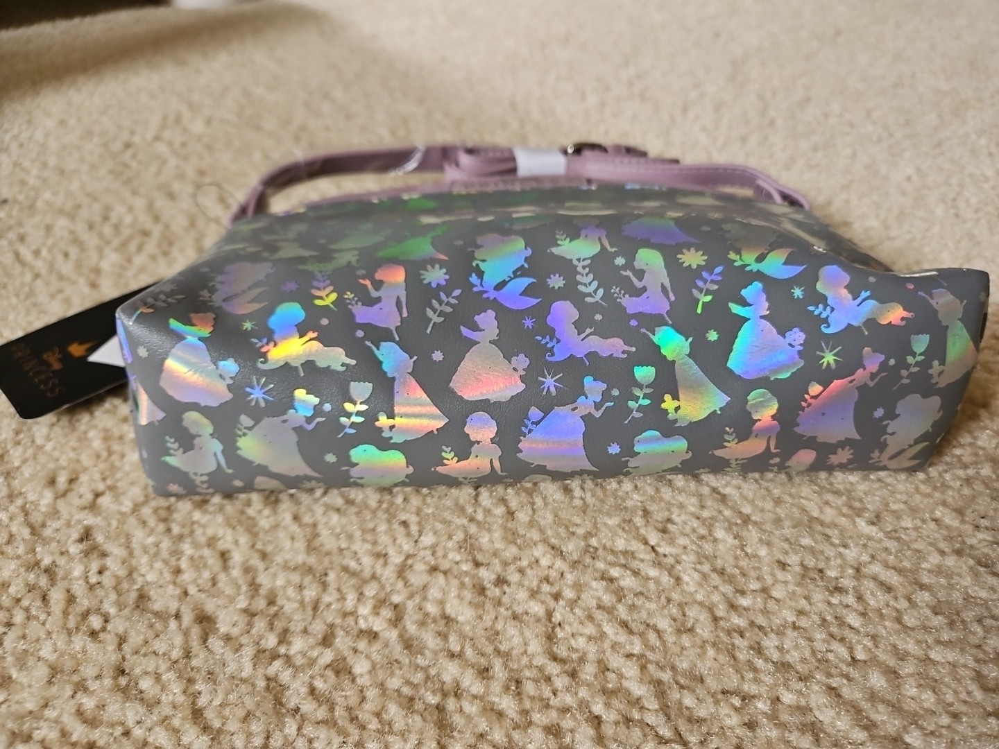 Disney Princess Lilac Holagraphic Foil Crossbody Bag Purse New with Tags