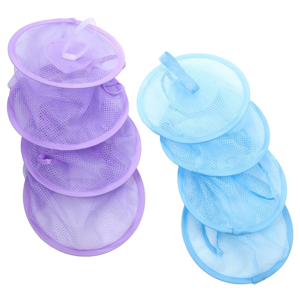 2 Pcs Foldable Hanging Storage Nets Multi Layer Mesh Drying Basket For Clothes