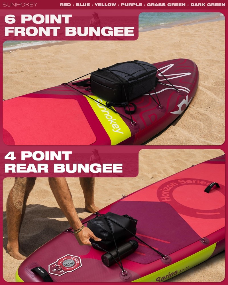 11'×34'' Extra Wide Inflatable Paddle Board with Seam Welded Techno... Fast