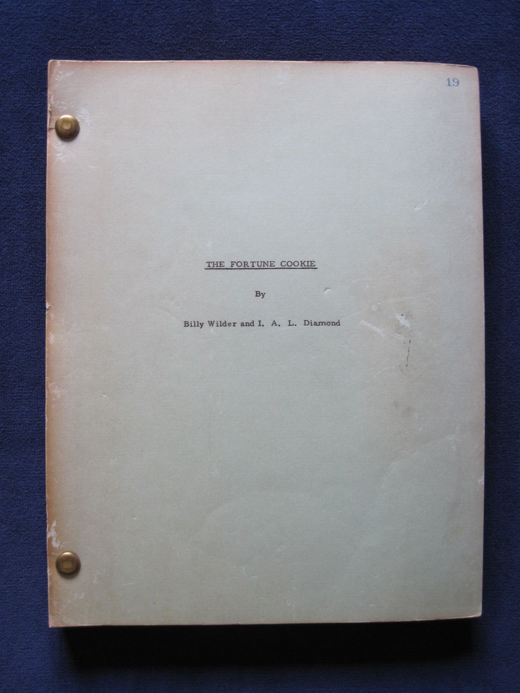 ORIGINAL SCRIPT - THE FORTUNE COOKIE - BILLY WILDER, JACK LEMMON, WALTER MATTHAU