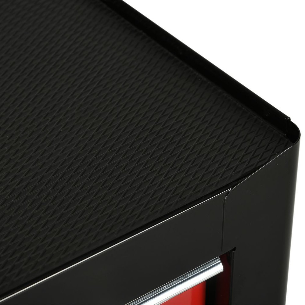 Ultimate 5-Drawer Lockable Tool Storage Cabinet with wheels Red and Black