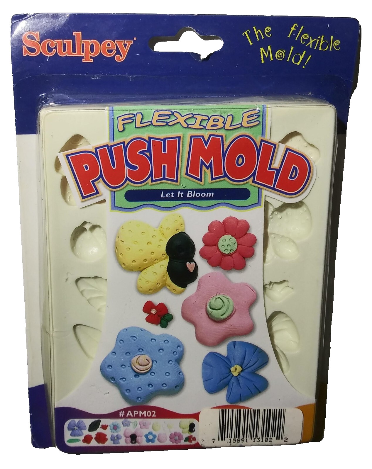 New Sculpey Flexible Push Mold Let It Bloom  Polymer Clay Mold Spring Flowers