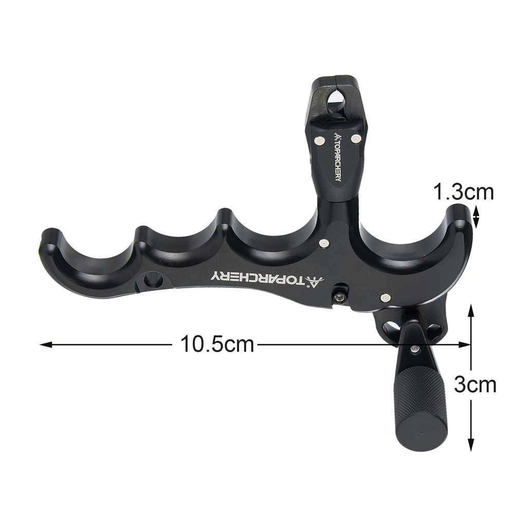 4-Finger Compound Bow Release Adjustable Can Rotate 360° Thumb Release Archery