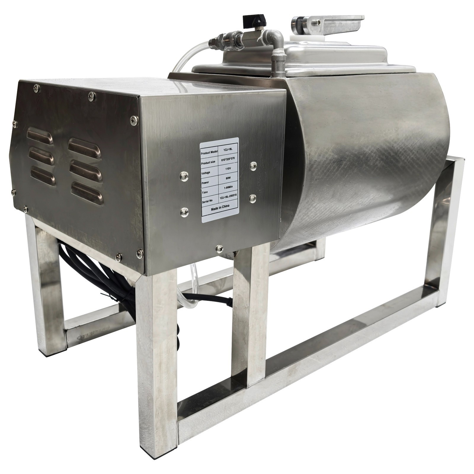 15L VacuumPump Meat Seafood Tumbler Marinator Mixer Curing Roll Kneading Machine