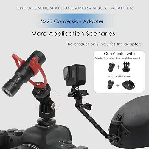 2pc Camera Mount ¼-20 Conversion Adapter for GoPro Hero Sony Sjcam Action Camera