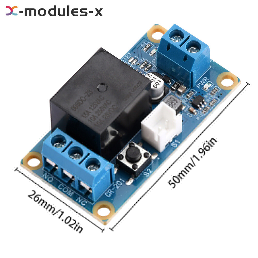 DC5-28V Wide Voltage 1Channel Single Button Bistable Self-Locking Relay Module