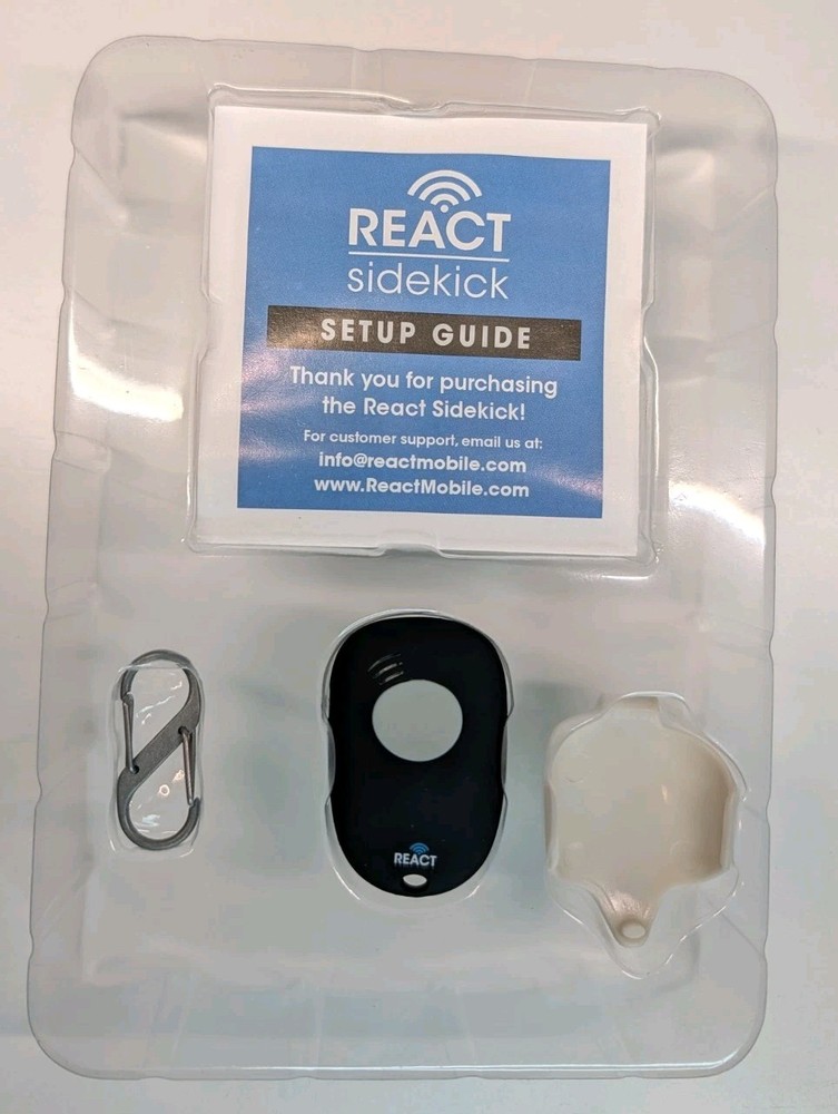 REACT Mobile Sidekick Personal Safety Device No Subscription Required Open Box