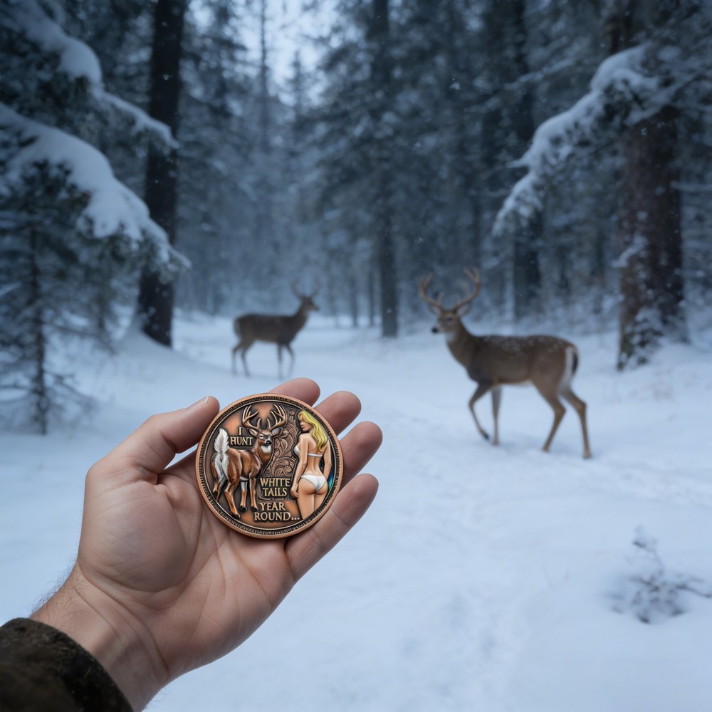 HUNT WHITE TAILS YEAR ROUND Commemorative coin