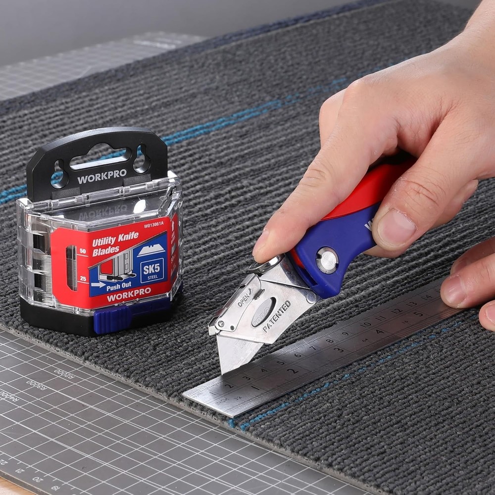 Innovative 50-Pack Utility Blades with Quick-Access Dispenser for Safe Storage
