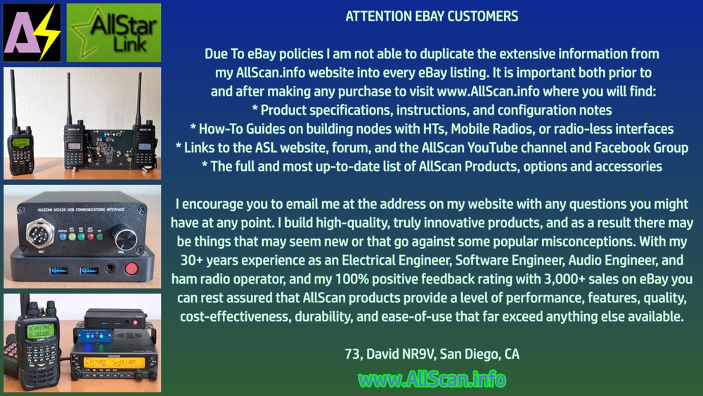 AllScan ANF101-M-RT85 Full-Duplex AllStar Node Radio Module - 100% USB-Powered