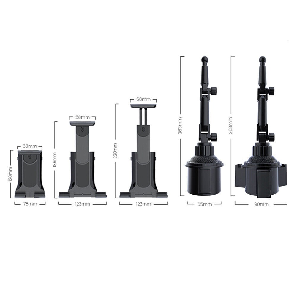 Universal Car Mount Car Cup Holder Phone Stand For 4.7-12.9" iPhone iPad Tablet