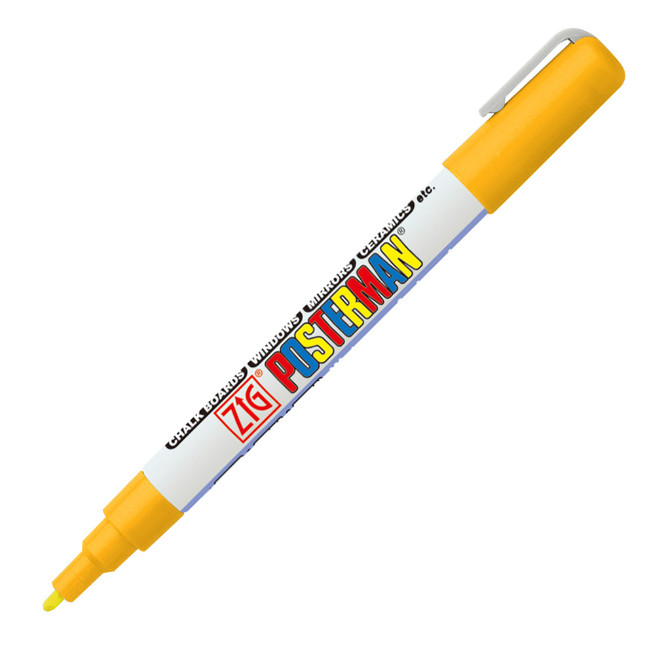 Yellow Posterman Waterproof Pen - 1mm Fine Tip