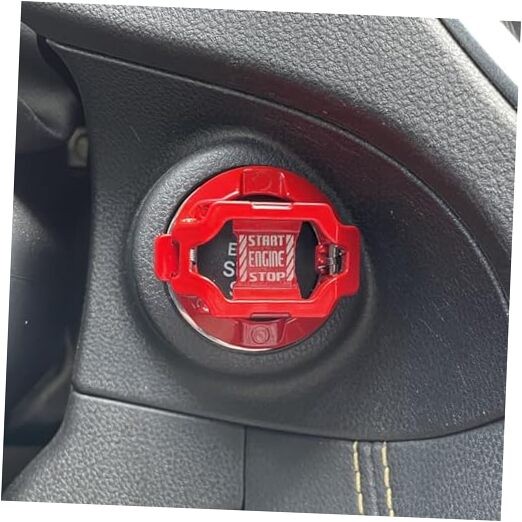 Push to Start Button Cover, Engine Start Stop Button Cover, Cool Car Red