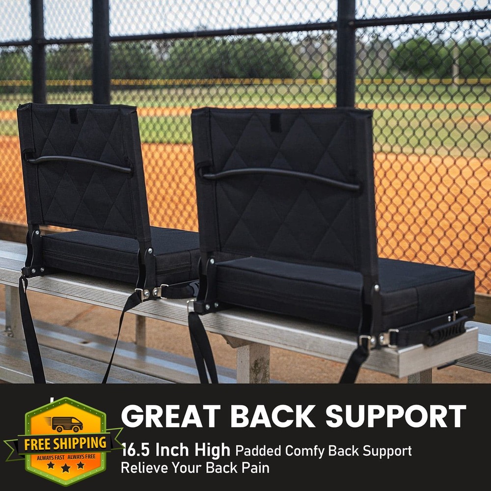 Sheenive Stadium Seat, Bleacher Back Support Cushion Padded