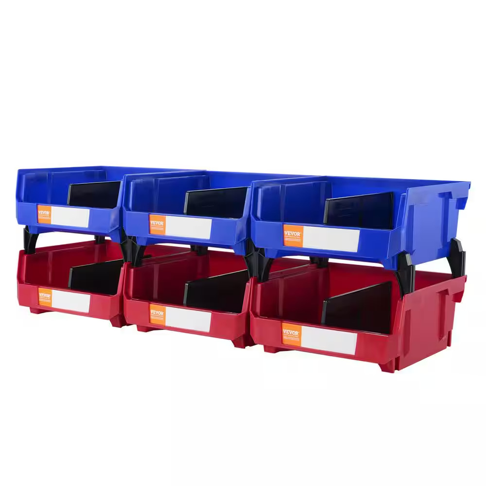 Plastic Storage Bin 11 In. X 11 In. X 5 In. Hanging Stackable Storage Organizer