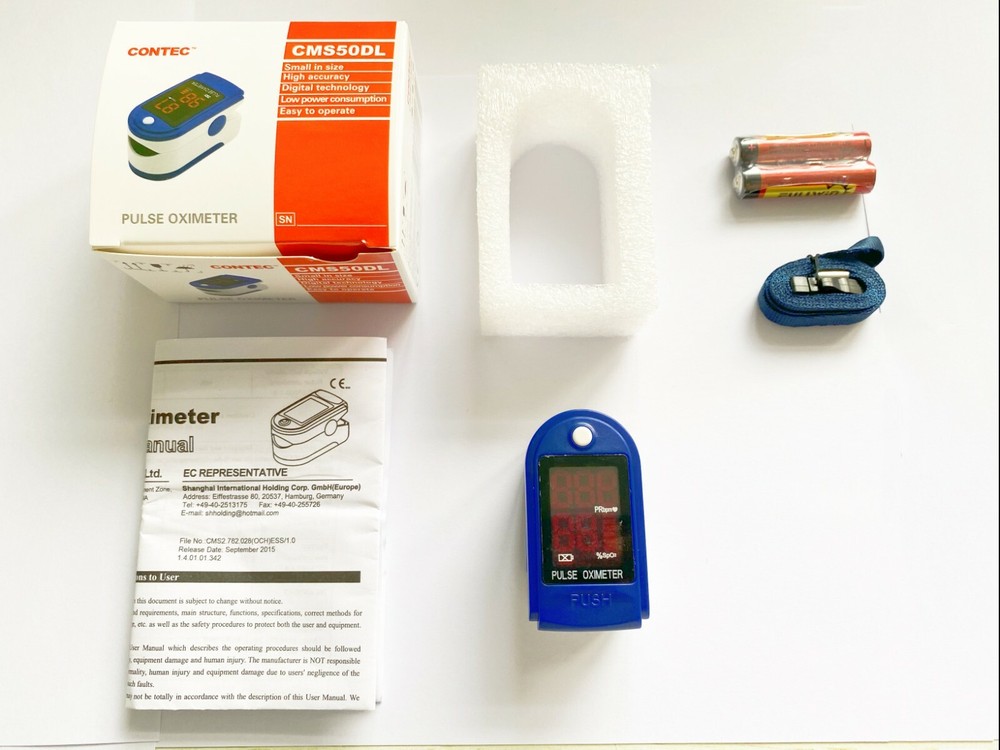 Contec Finger Tip Pulse Oximeter - Blood Oxygen Saturation Portable LED Display