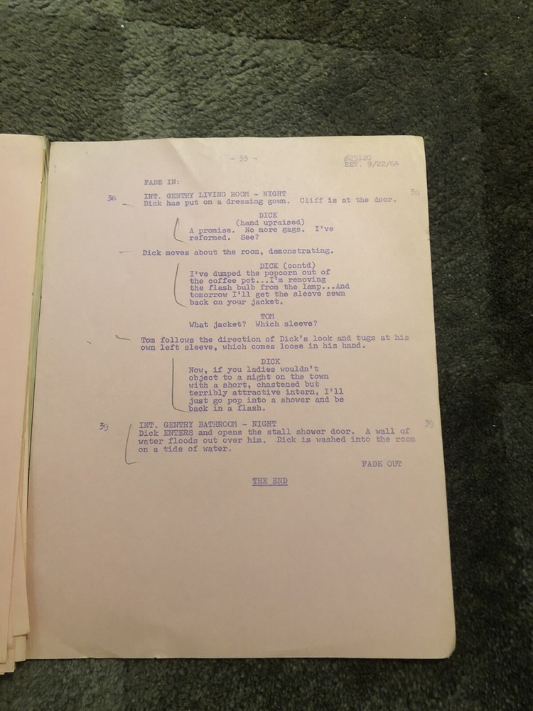 T0M, DICK and MARY TV VINTAGE SCRIPT