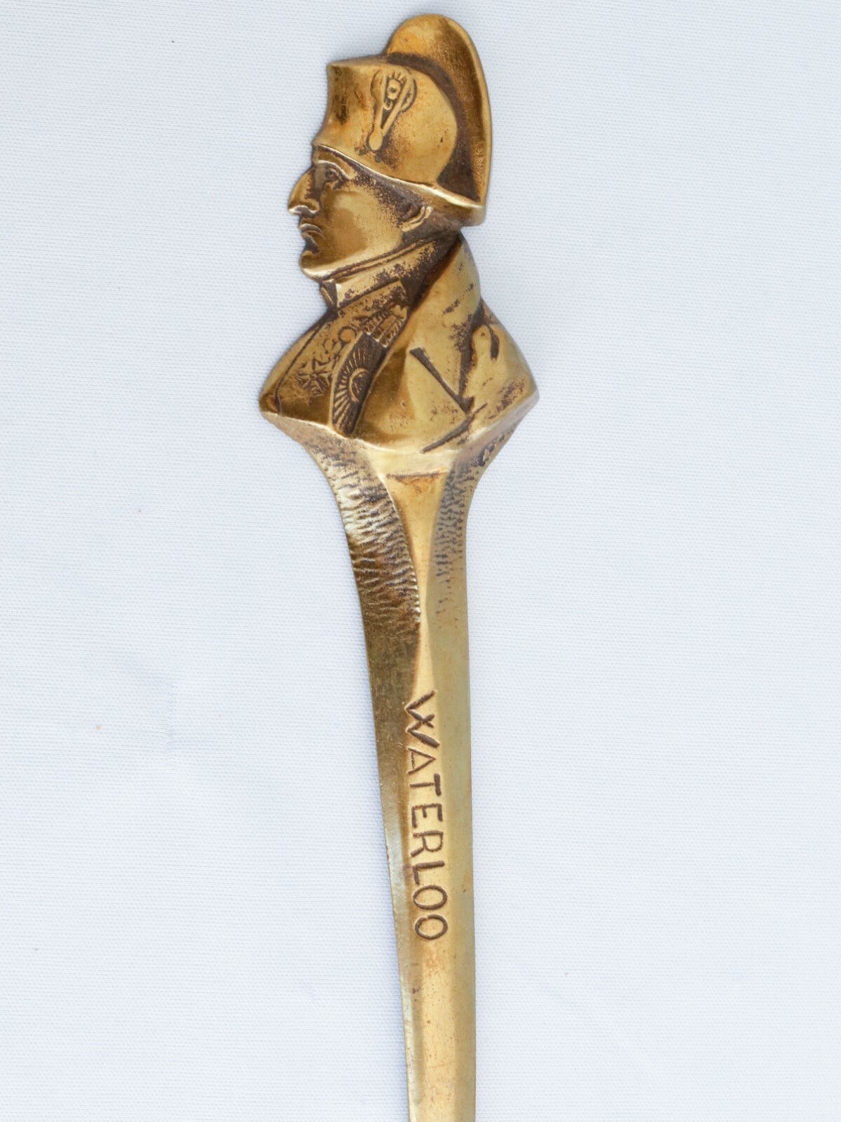Vintage Brass French Emperor Napoleon Bonaparte Waterloo Souvenir Letter Opener