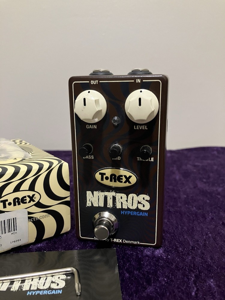 T-Rex Nitros Hyper Gain Distortion Pedal. OOP NOS