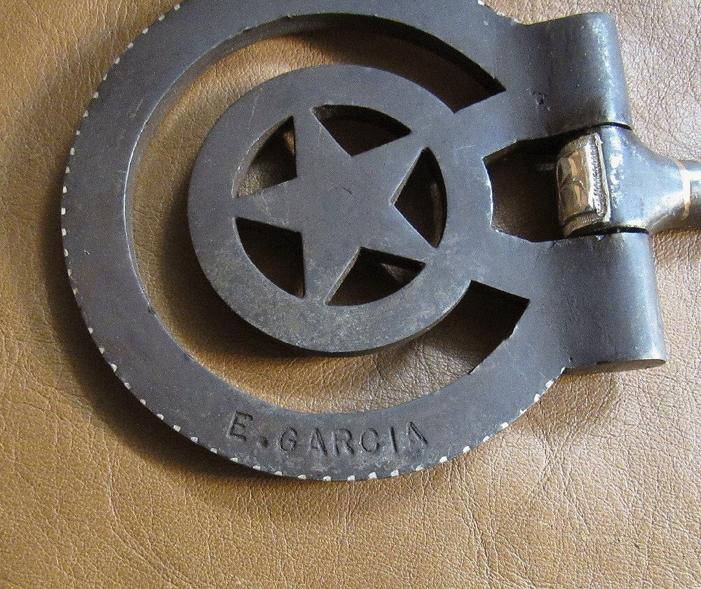 E Garcia D Ring Texas Star Snaffle Bit Brown Finish