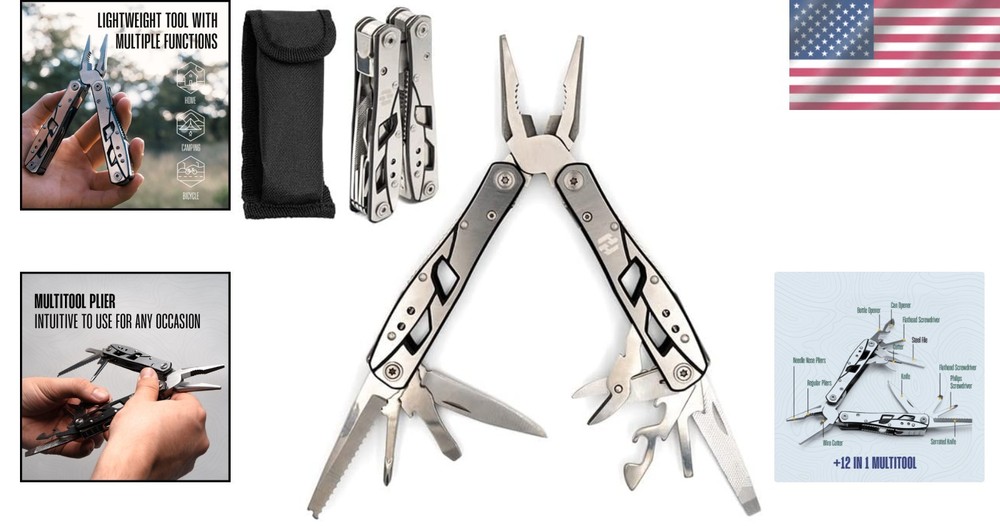 Multitool Plier - 12 In 1 Multi Tool Multi-color Stainless Steel