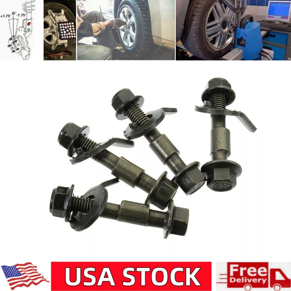 4PCS 12mm Cam Bolt Adjustable Camber Correction Alignment Kit for Four Wheels