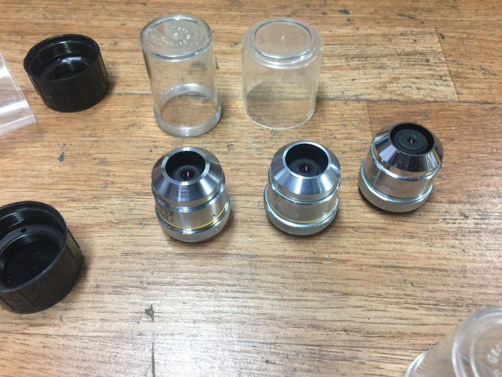 CARL ZEISS  INKO EPIPLAN MICROSCOPE ATTACHMENT OBJECTIVES 8 16