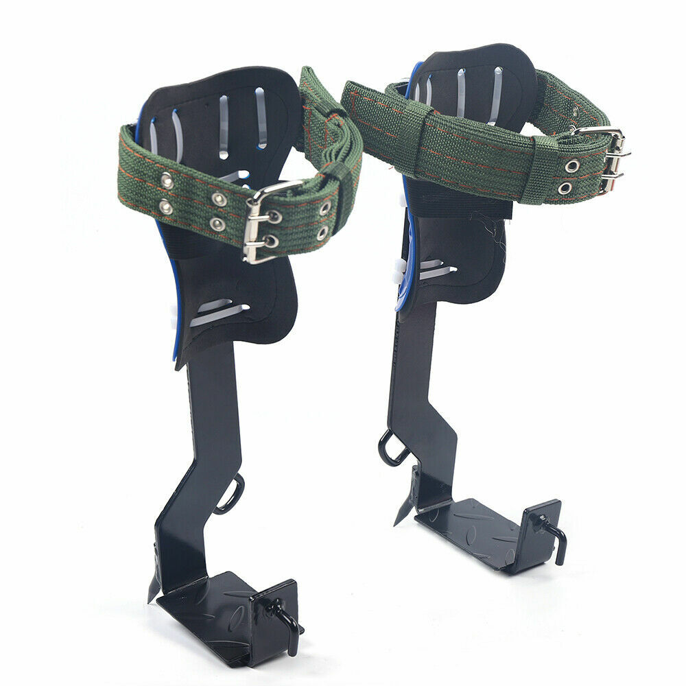 Tree Climbing Spike Set Pole Climbing Spurs w/ Rope Climber Adjustable Long!