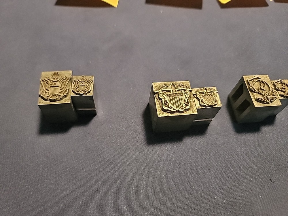 Military Letter Press Printing Blocks