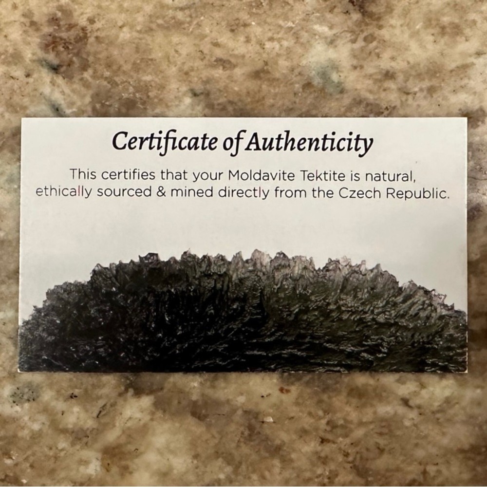 Raw Moldavite Stone from Czech Republic