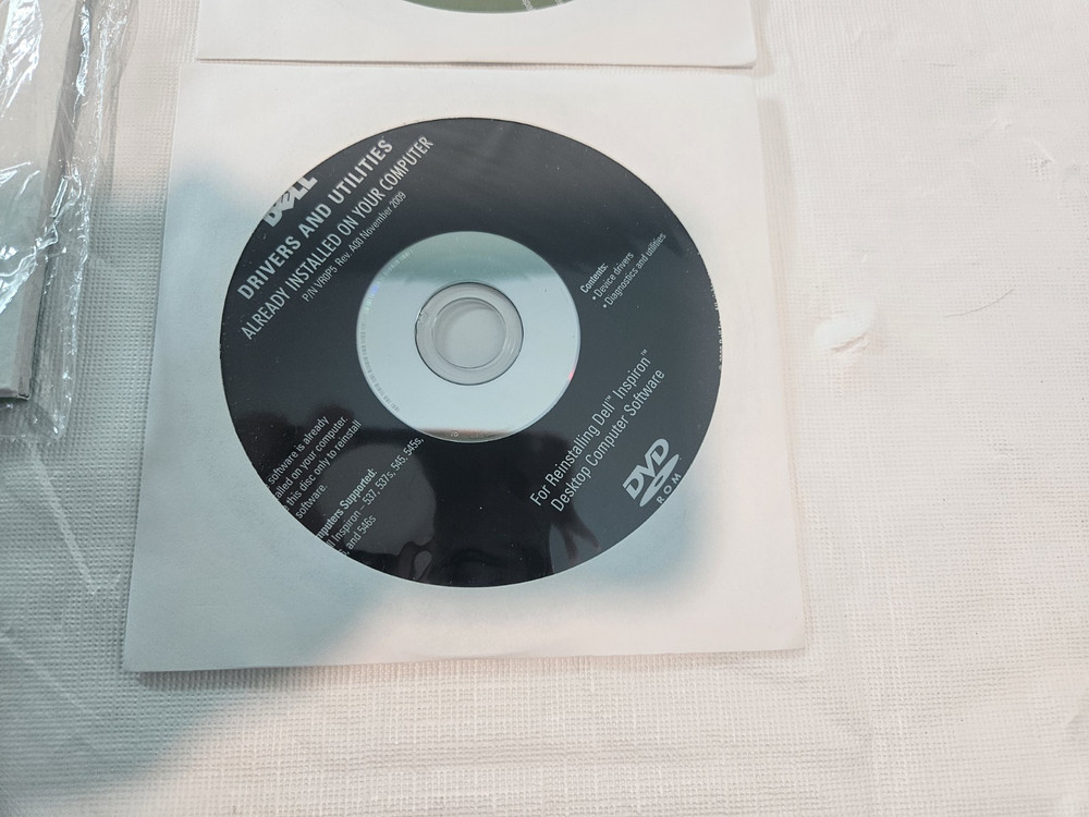Dell Inspiron Windows 7 Setup Guide 2 DVD Reinstall Driver Utilities Sealed