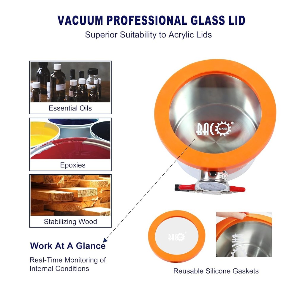 Vacuum Degassing Chamber 1.5 Gal