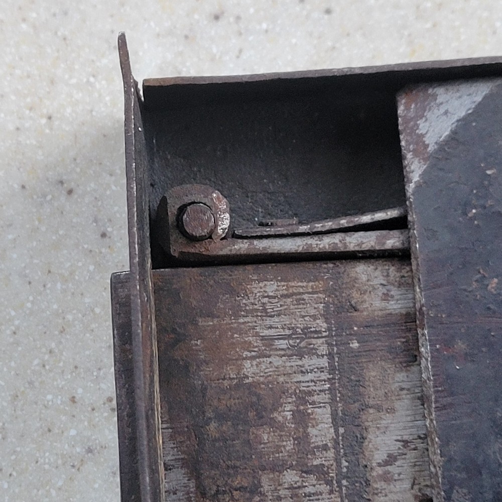 Antique Rusty Primitive Small Iron Lock with Key