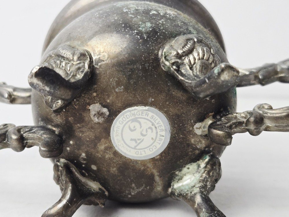 Godinger Silver Art Co teapot sugar creamer set teaset