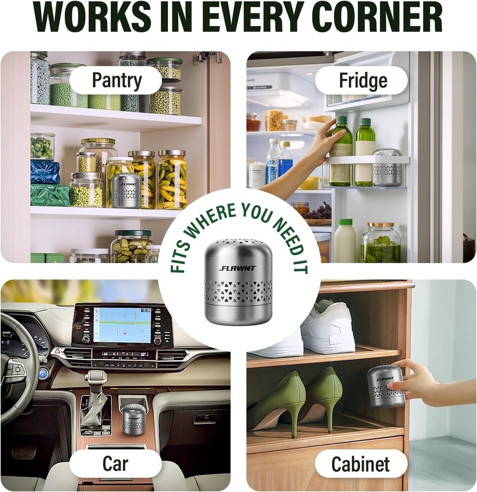Fridge Deodorizer, 10- Odor Eliminator for Refrigerator & Freezer, No Baking ...