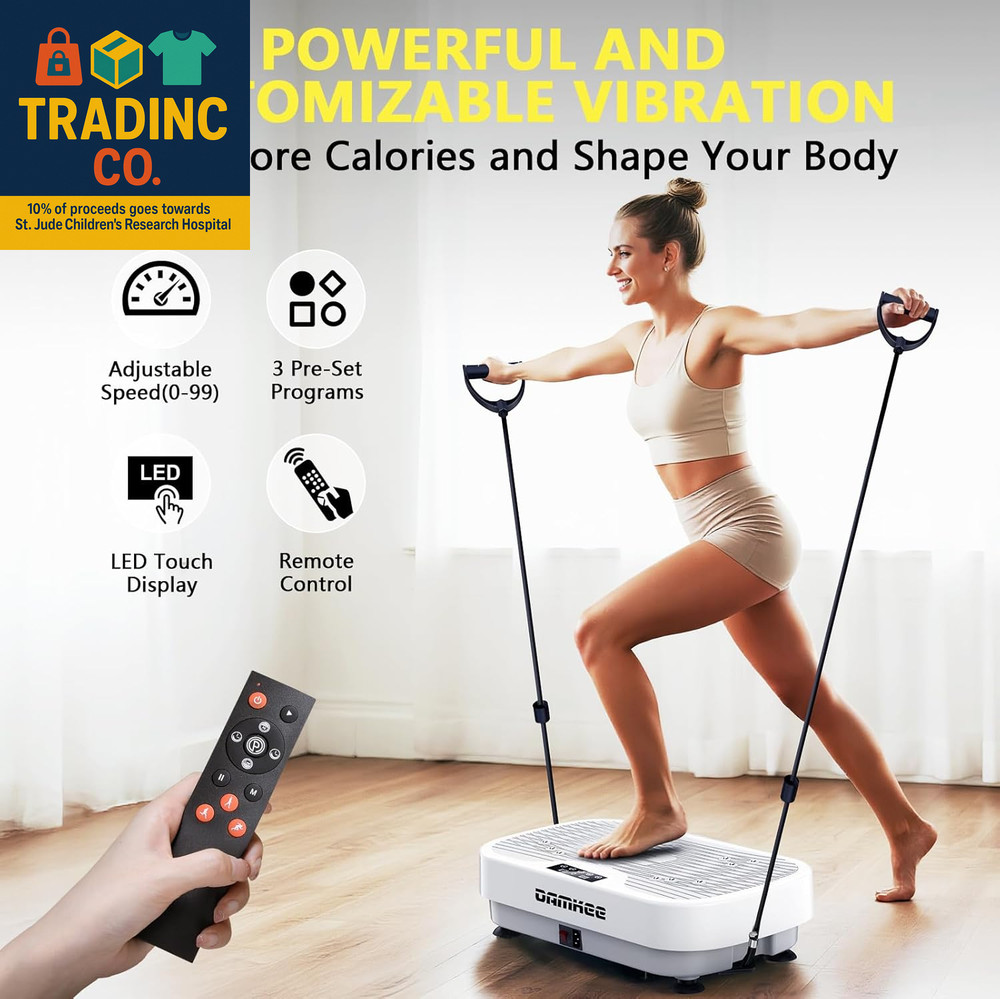 Vibrating Board Exercise Machine, Vibrating Platform for Lymphatic Drainage, 120