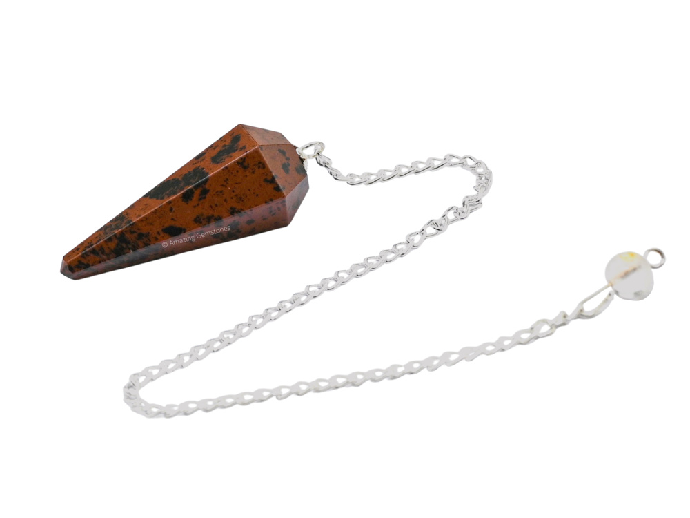 Mahogany Obsidian Dowsing Crystal Pendulum