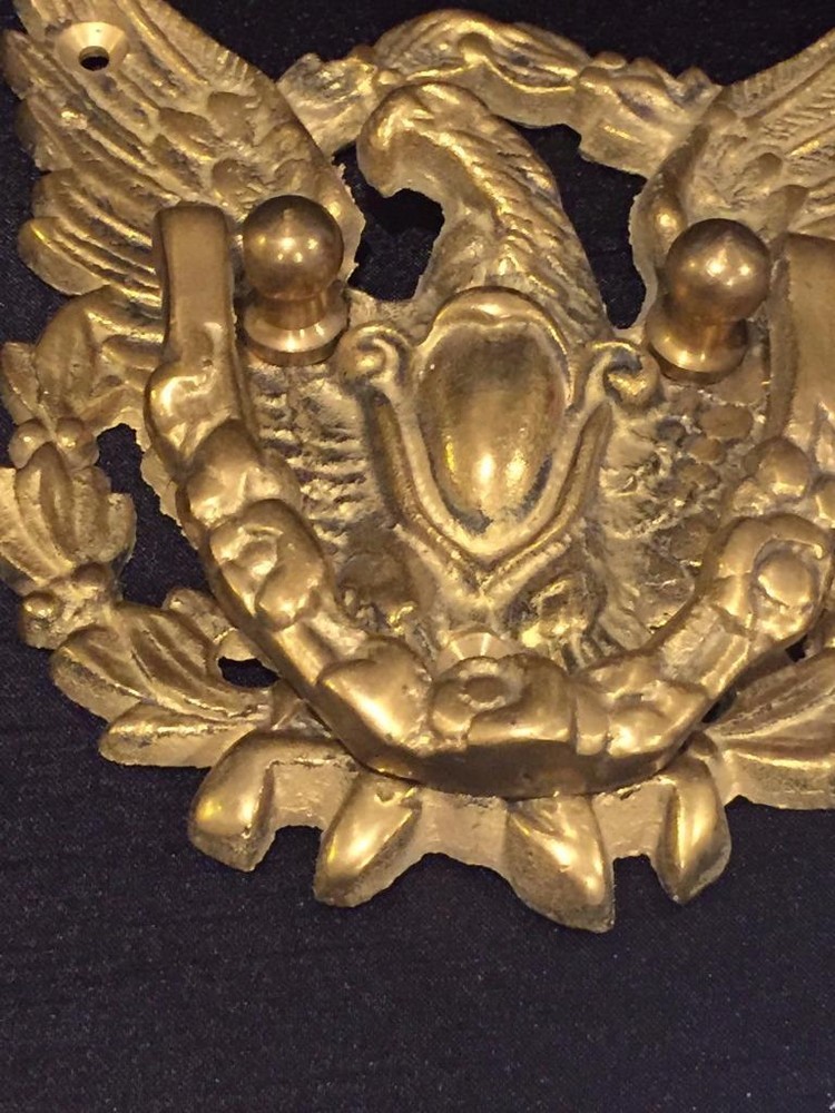 VINTAGE SOLID BRASS AMERICAN EAGLE DOOR KNOCKER