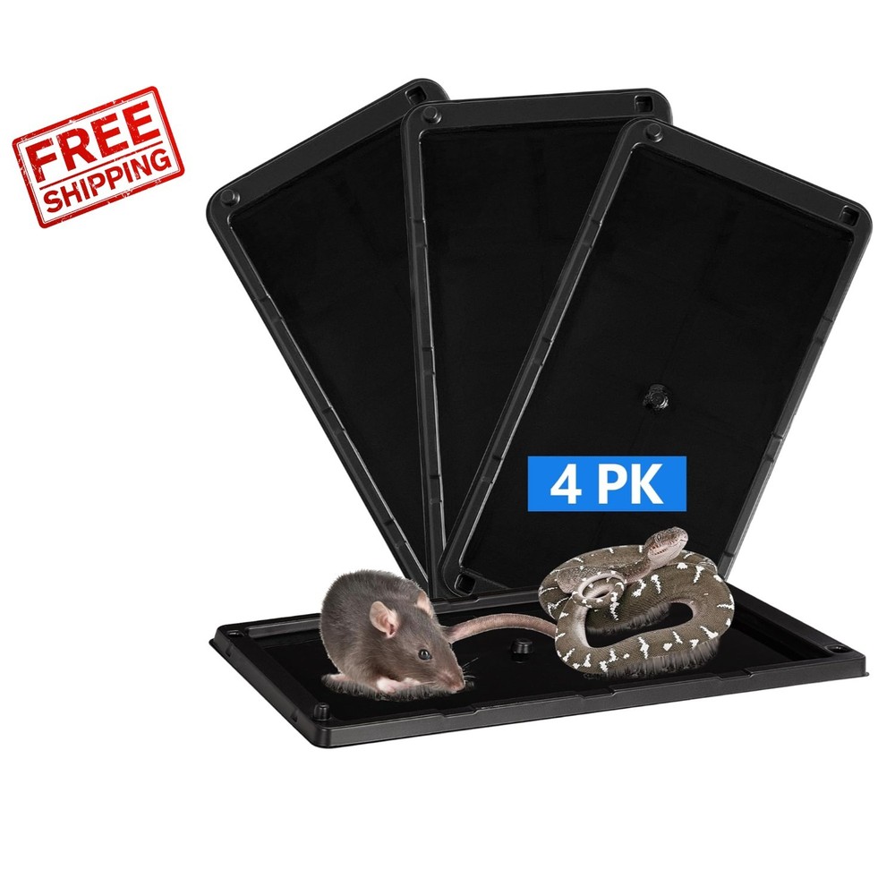 4 Pack Non-Toxic Sticky Mouse Traps - Safe & Effective Pest Control Solution