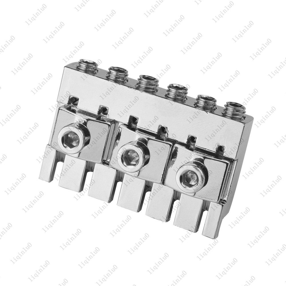 6-String 42mm Guitar Locking Nut String Lock For Headless Electric Guitar-Chrome