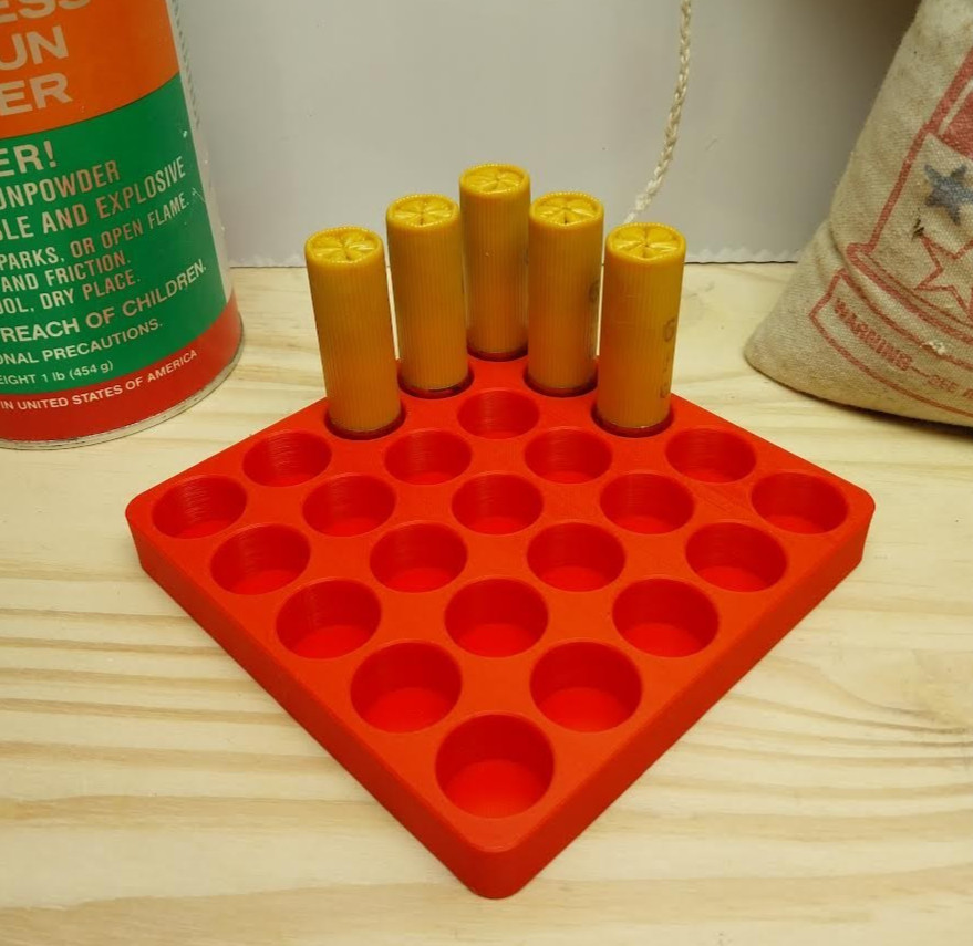 20 Gauge Shot Shell Reloading Tray/Block 25 Shells - 2 Pack
