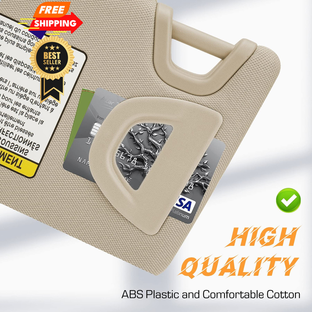 Beige Driver Left Side Sun Visor Replacement Side,