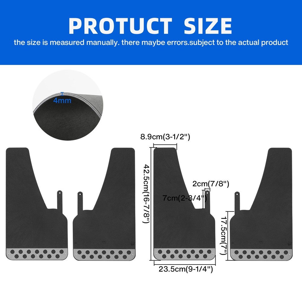 Full Set Splash Guards Mudguard 4PCS Front & Rear Mud Flaps For Dodge Durango