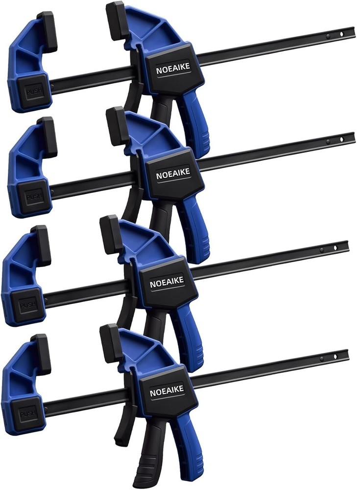 Durable 12-Inch Woodworking Clamps Set (4-Pack) with Quick Spreader Function