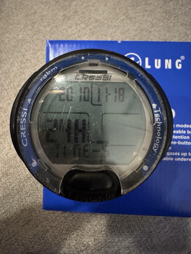 Cressi Leonardo Dive Computer Watch Scuba Nitrox New Battery Working