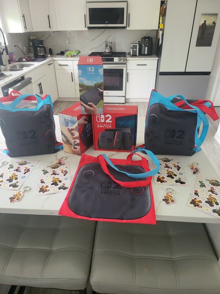 Nintendo Switch 2 Tote Bag with Mario Keychain