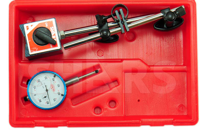 SHARS Magnetic Base Indicator Holder with Fine Adjustment + 1" Dial Indicator S]