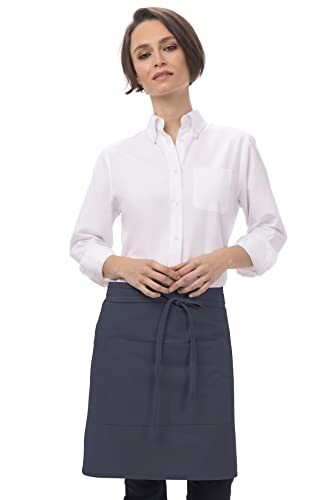 Unisex Half Bistro Server Apron One Size Navy