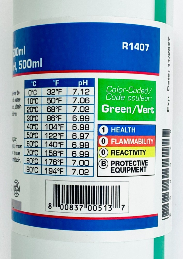 REED Instruments 7.0 pH Buffer Solution Green R1407 500ml